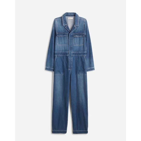 Madewell NWT Dewitt Wash Zip Front Iconic Utility Coverall Denim Jumpsuit XS - Picture 10 of 15